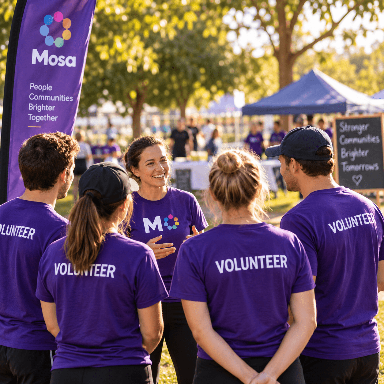 Community volunteers gathering together